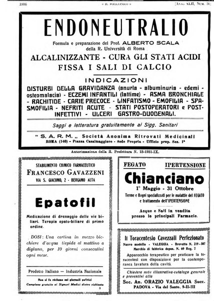 Il policlinico. Sezione pratica periodico di medicina, chirurgia e igiene