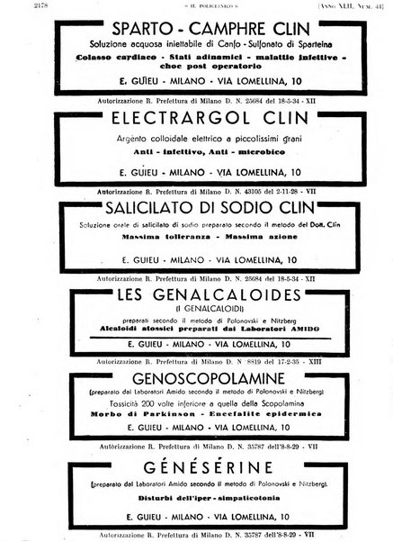 Il policlinico. Sezione pratica periodico di medicina, chirurgia e igiene