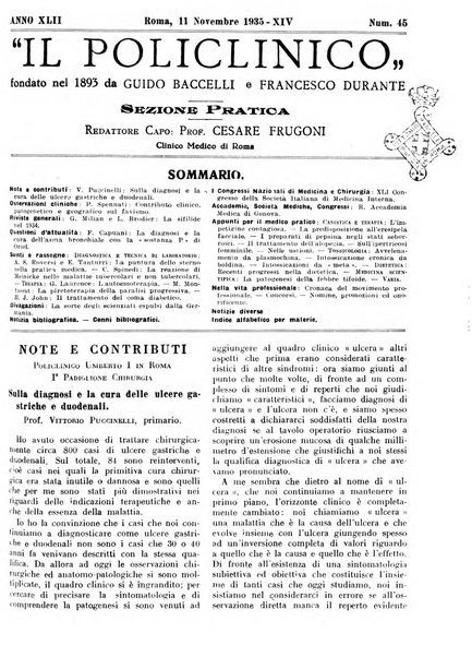 Il policlinico. Sezione pratica periodico di medicina, chirurgia e igiene