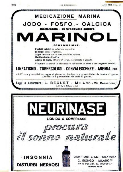 Il policlinico. Sezione pratica periodico di medicina, chirurgia e igiene