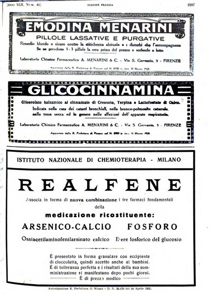 Il policlinico. Sezione pratica periodico di medicina, chirurgia e igiene