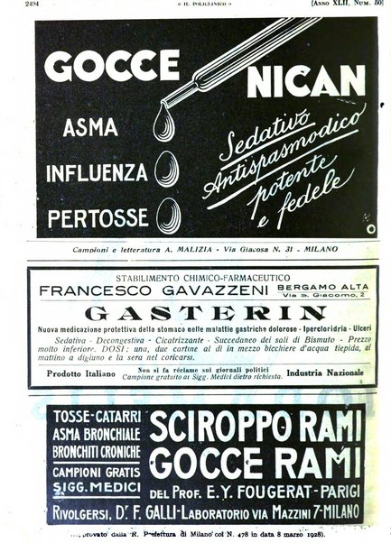 Il policlinico. Sezione pratica periodico di medicina, chirurgia e igiene