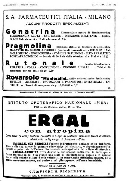 Il policlinico. Sezione pratica periodico di medicina, chirurgia e igiene