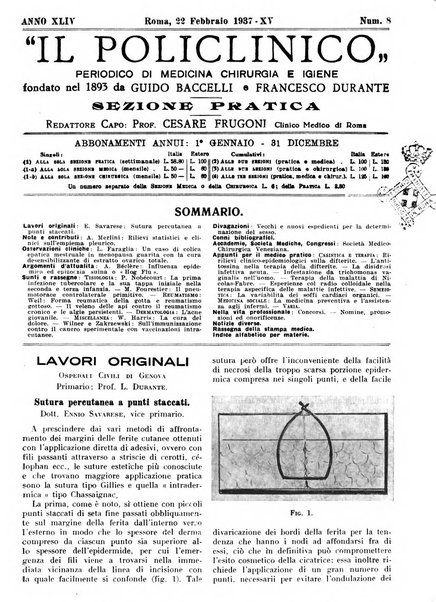 Il policlinico. Sezione pratica periodico di medicina, chirurgia e igiene