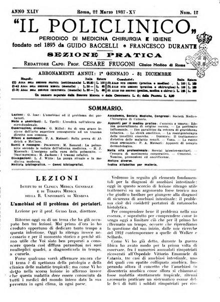 Il policlinico. Sezione pratica periodico di medicina, chirurgia e igiene