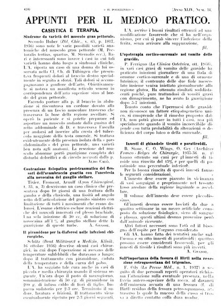 Il policlinico. Sezione pratica periodico di medicina, chirurgia e igiene