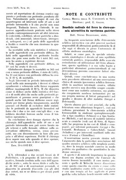 Il policlinico. Sezione pratica periodico di medicina, chirurgia e igiene