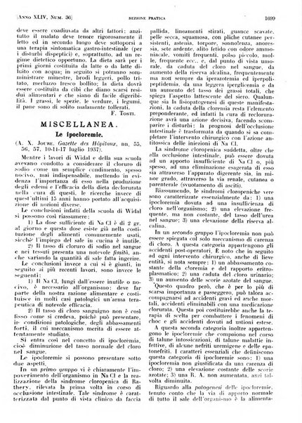 Il policlinico. Sezione pratica periodico di medicina, chirurgia e igiene