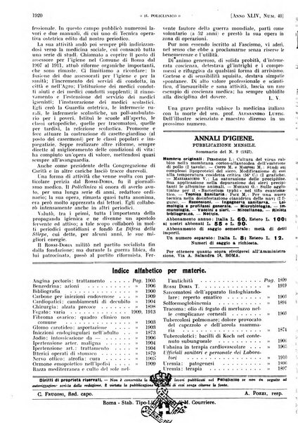 Il policlinico. Sezione pratica periodico di medicina, chirurgia e igiene