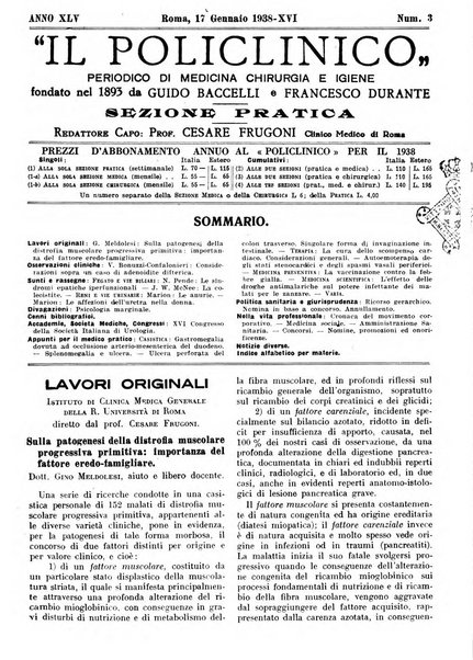 Il policlinico. Sezione pratica periodico di medicina, chirurgia e igiene