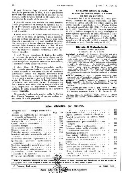 Il policlinico. Sezione pratica periodico di medicina, chirurgia e igiene