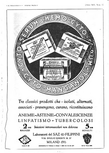 Il policlinico. Sezione pratica periodico di medicina, chirurgia e igiene