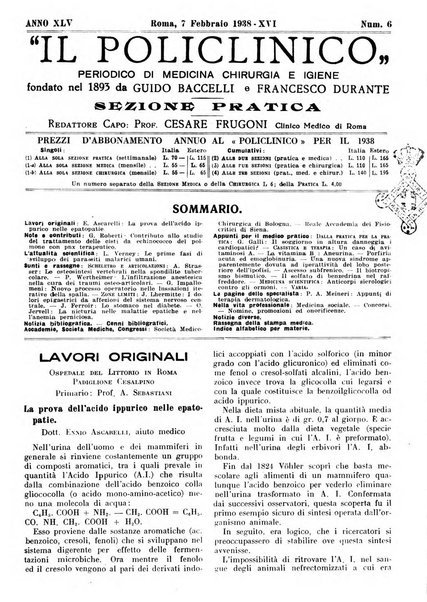 Il policlinico. Sezione pratica periodico di medicina, chirurgia e igiene