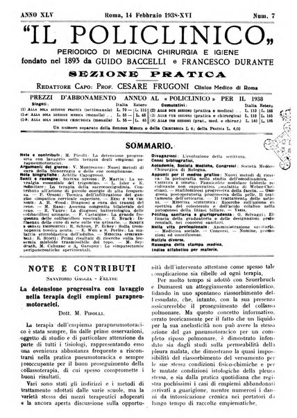 Il policlinico. Sezione pratica periodico di medicina, chirurgia e igiene