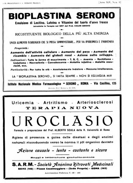 Il policlinico. Sezione pratica periodico di medicina, chirurgia e igiene