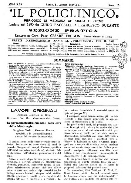 Il policlinico. Sezione pratica periodico di medicina, chirurgia e igiene