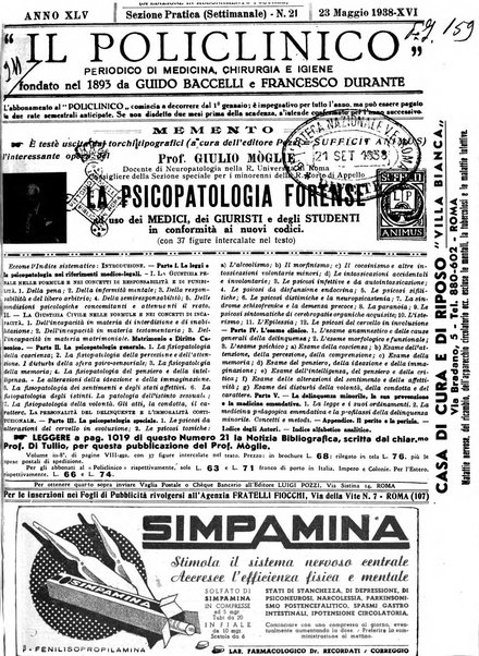 Il policlinico. Sezione pratica periodico di medicina, chirurgia e igiene