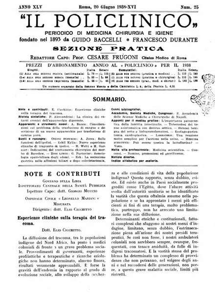 Il policlinico. Sezione pratica periodico di medicina, chirurgia e igiene