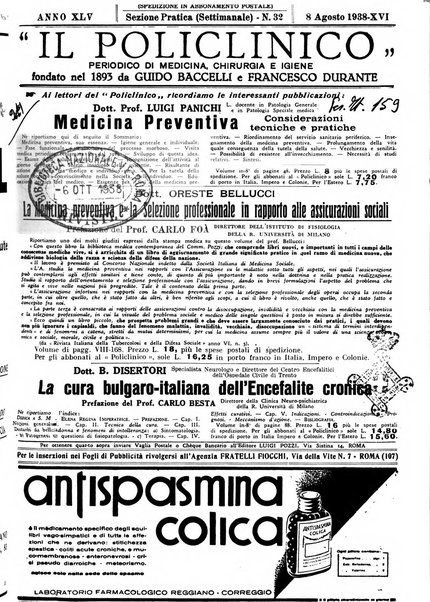 Il policlinico. Sezione pratica periodico di medicina, chirurgia e igiene