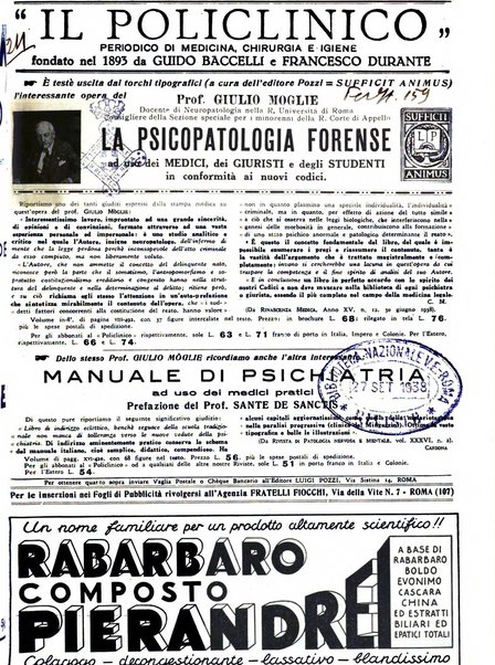 Il policlinico. Sezione pratica periodico di medicina, chirurgia e igiene