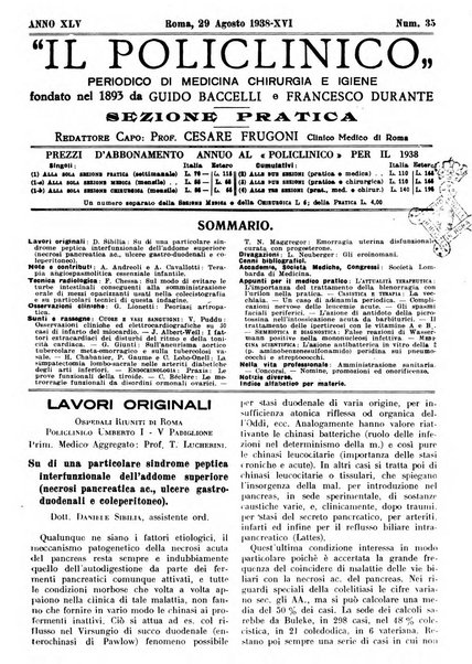 Il policlinico. Sezione pratica periodico di medicina, chirurgia e igiene