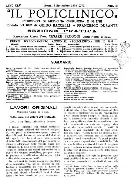 Il policlinico. Sezione pratica periodico di medicina, chirurgia e igiene