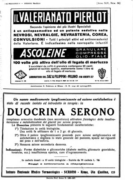 Il policlinico. Sezione pratica periodico di medicina, chirurgia e igiene