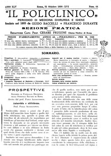 Il policlinico. Sezione pratica periodico di medicina, chirurgia e igiene