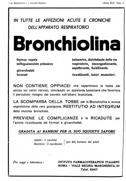 Il policlinico. Sezione pratica periodico di medicina, chirurgia e igiene