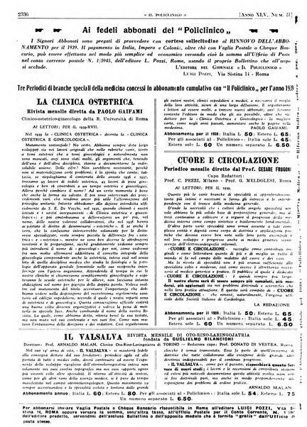 Il policlinico. Sezione pratica periodico di medicina, chirurgia e igiene