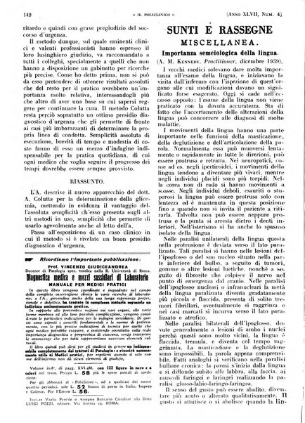 Il policlinico. Sezione pratica periodico di medicina, chirurgia e igiene