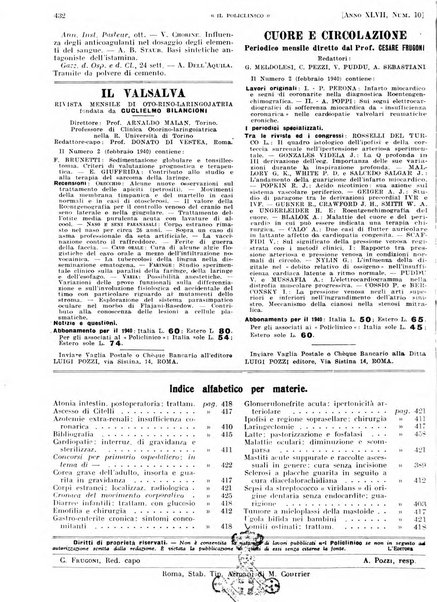 Il policlinico. Sezione pratica periodico di medicina, chirurgia e igiene