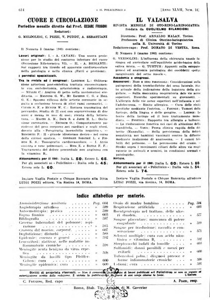 Il policlinico. Sezione pratica periodico di medicina, chirurgia e igiene