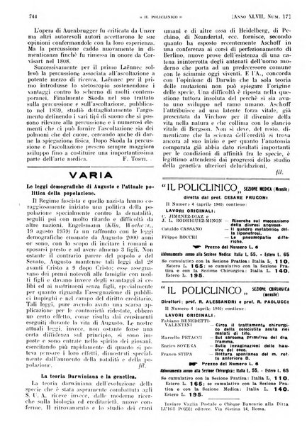 Il policlinico. Sezione pratica periodico di medicina, chirurgia e igiene