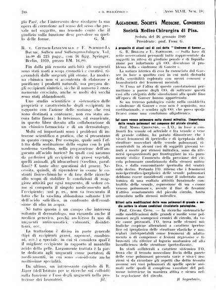 Il policlinico. Sezione pratica periodico di medicina, chirurgia e igiene