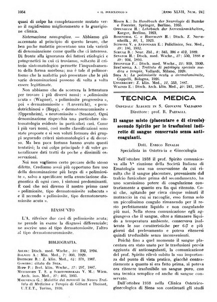 Il policlinico. Sezione pratica periodico di medicina, chirurgia e igiene