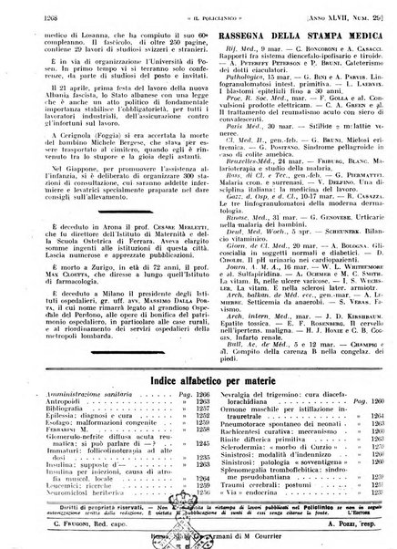 Il policlinico. Sezione pratica periodico di medicina, chirurgia e igiene