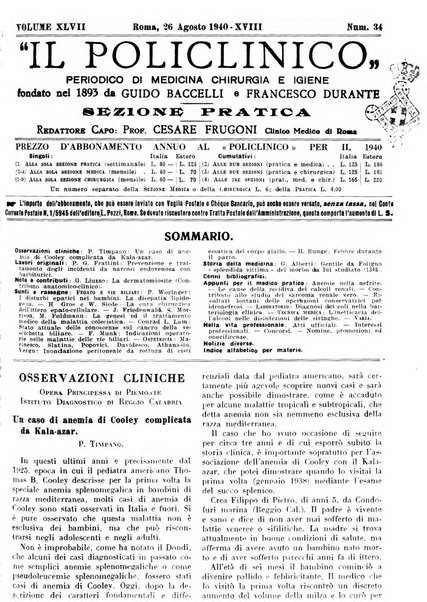 Il policlinico. Sezione pratica periodico di medicina, chirurgia e igiene