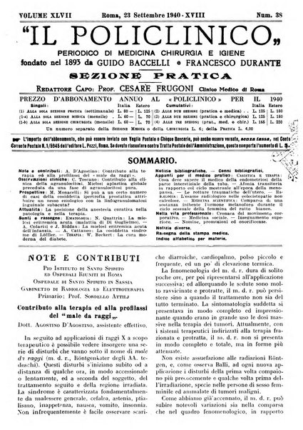 Il policlinico. Sezione pratica periodico di medicina, chirurgia e igiene