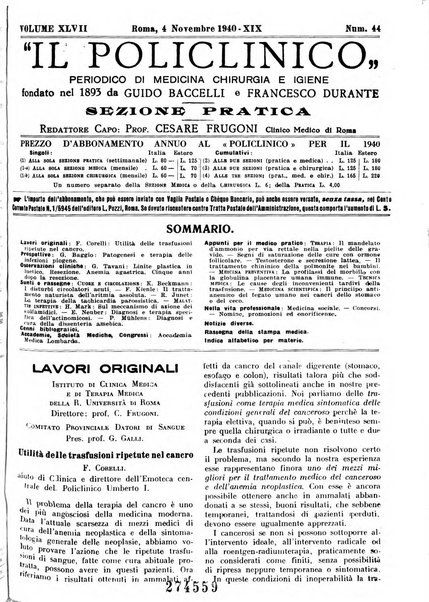 Il policlinico. Sezione pratica periodico di medicina, chirurgia e igiene