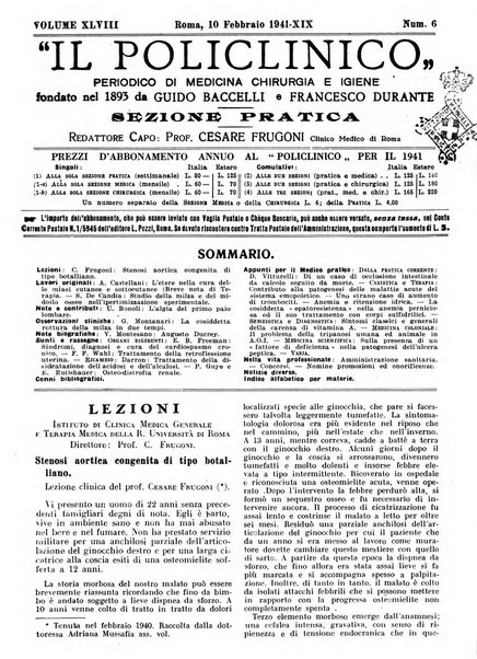 Il policlinico. Sezione pratica periodico di medicina, chirurgia e igiene