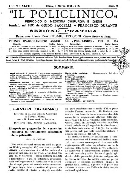 Il policlinico. Sezione pratica periodico di medicina, chirurgia e igiene