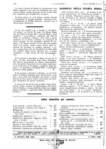 Il policlinico. Sezione pratica periodico di medicina, chirurgia e igiene