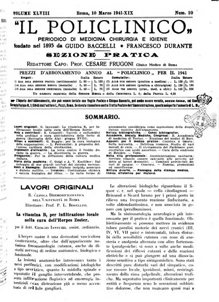 Il policlinico. Sezione pratica periodico di medicina, chirurgia e igiene