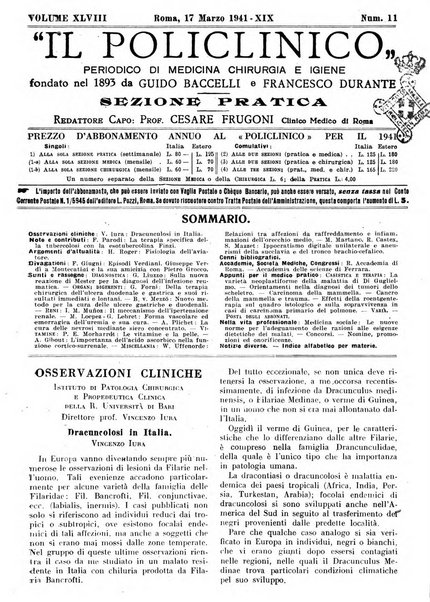 Il policlinico. Sezione pratica periodico di medicina, chirurgia e igiene