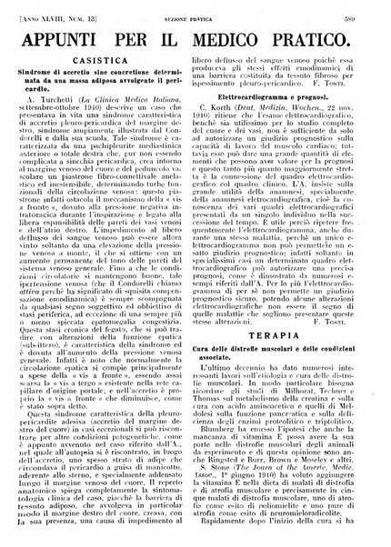 Il policlinico. Sezione pratica periodico di medicina, chirurgia e igiene