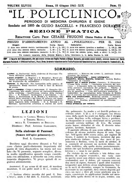 Il policlinico. Sezione pratica periodico di medicina, chirurgia e igiene