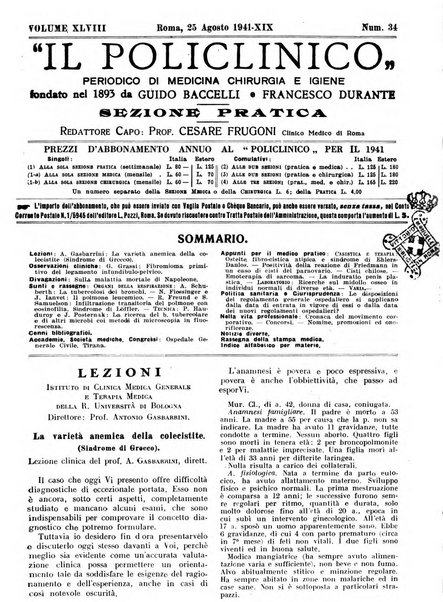 Il policlinico. Sezione pratica periodico di medicina, chirurgia e igiene