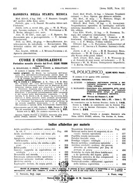 Il policlinico. Sezione pratica periodico di medicina, chirurgia e igiene