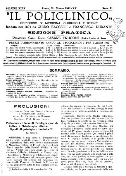 Il policlinico. Sezione pratica periodico di medicina, chirurgia e igiene